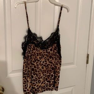 leopard print zara tank top